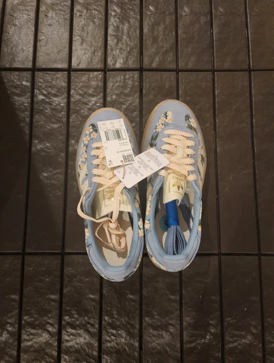 Women's Adidas x Liberty London Sambae 'Blue Cream White' - Picture 14 of 16